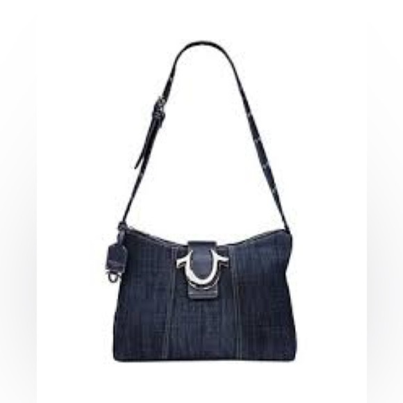 True Religion Handbags - True Religion Dark Denim Hobo Bag